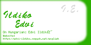 ildiko edvi business card